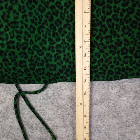 Michael Kors Womens Small Green Leopard Print Side Lace-Up Short Sleeve Tee Top - Picture 9 of 11